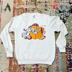 Vintage 1980s Florida Dalmatian Dog Breed Florida Travel Destination Sweatshirt